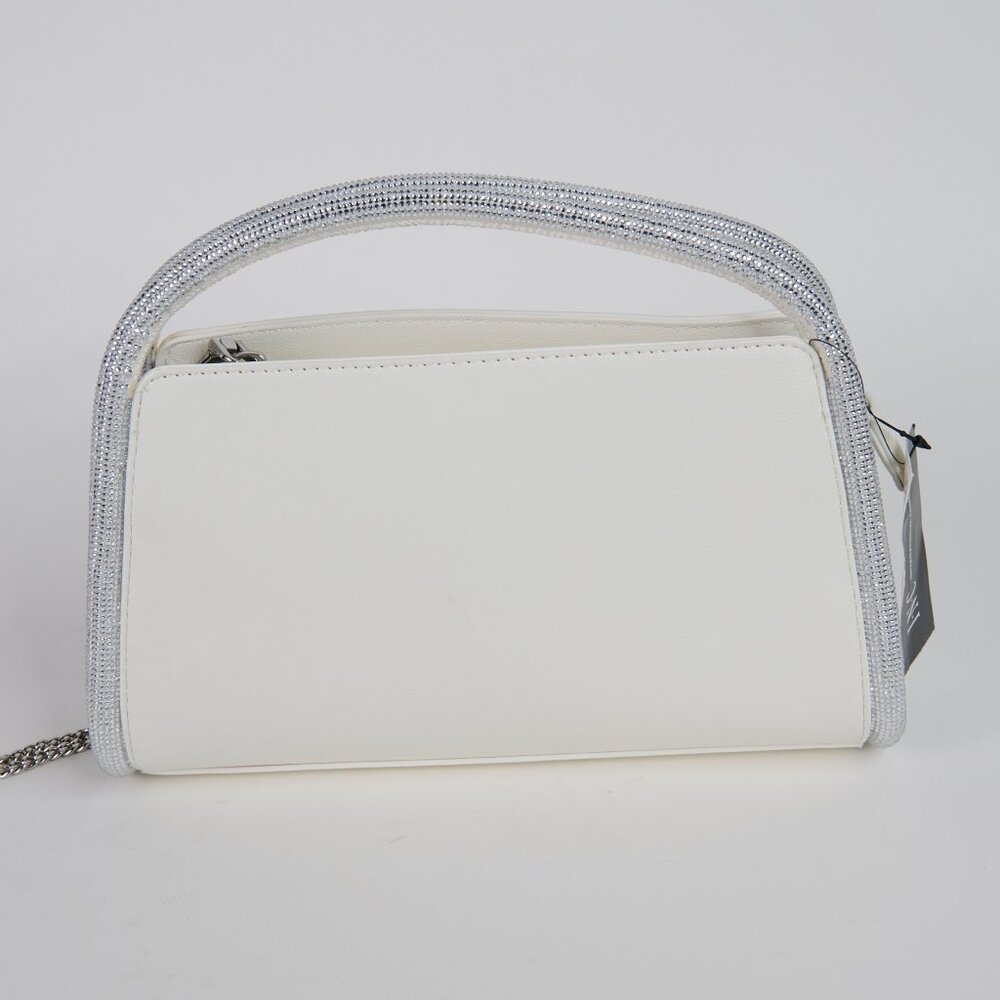 INC  White Crossbody w/Silver Handle and Chain - NWT - Picture 2 of 5